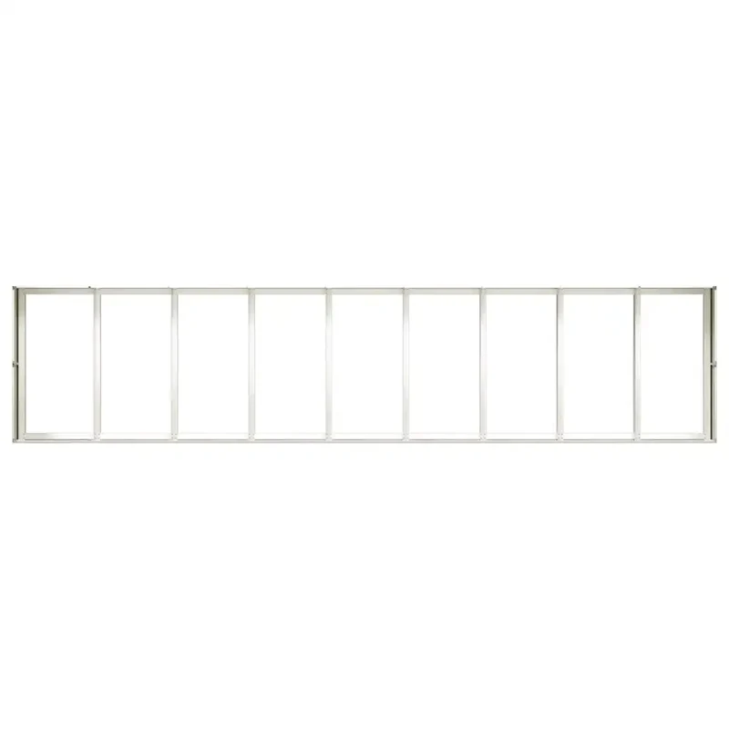 Jardinière style moderne extérieure 360 x 80 x 40 cm design épuré finition naturelle en acier blanc 02_0051550