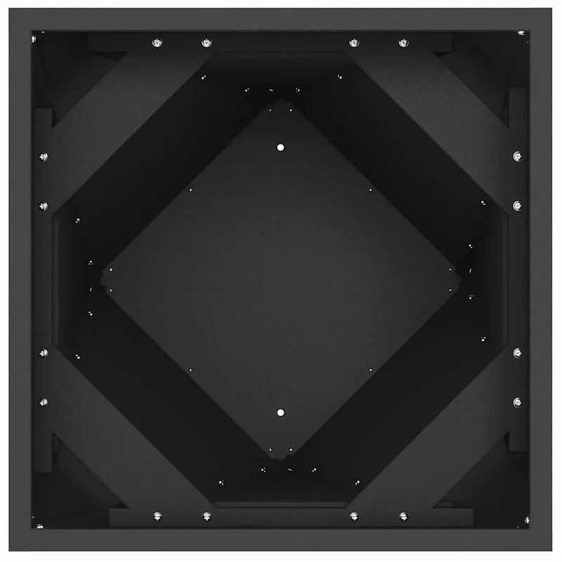 Jardinière rectangulaire design moderne extérieur 40 x 40 x 75 cm finition chic en acier noir 02_0053020