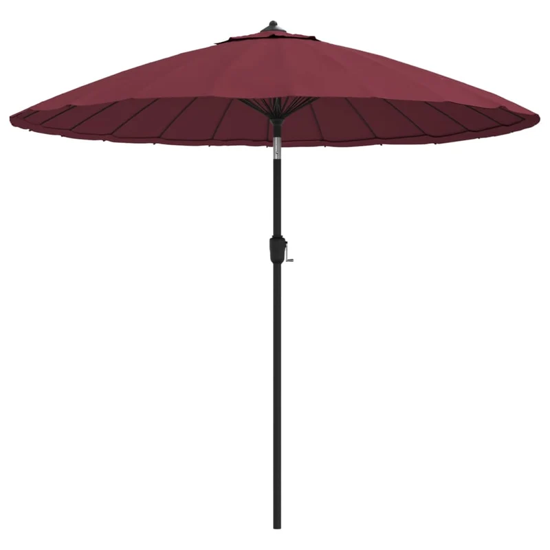 Parasol d'extérieur avec mât en aluminium 270 cm bordeaux 02_0008221