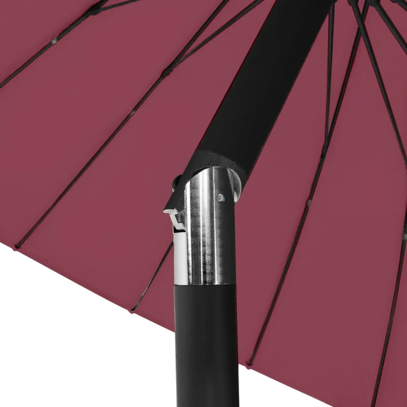 Parasol d'extérieur avec mât en aluminium 270 cm bordeaux 02_0008221