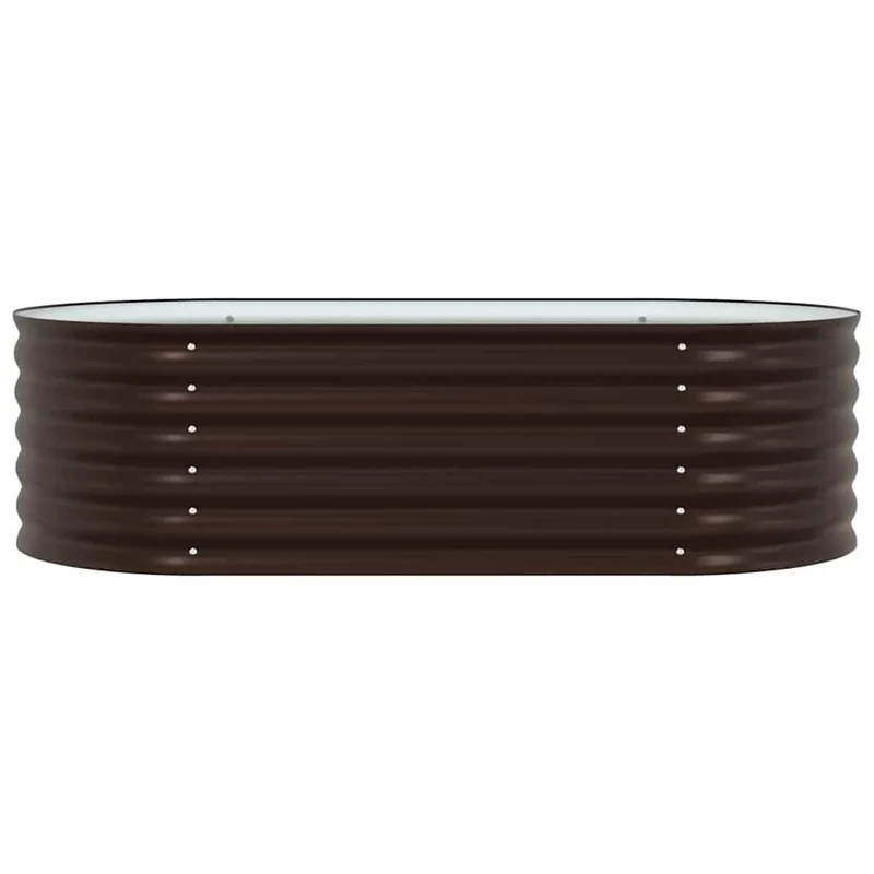 Jardin surélevé moderne minimaliste extérieur 160 x 80 x 44 cm en acier marron 02_0058920