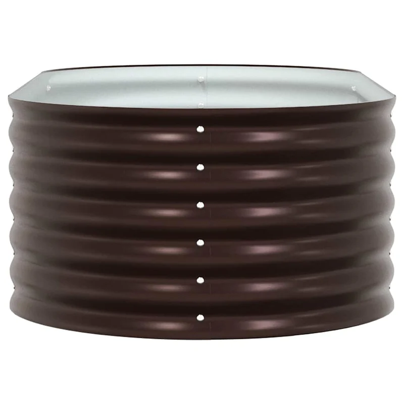 Jardin surélevé moderne minimaliste extérieur 160 x 80 x 44 cm en acier marron 02_0058920