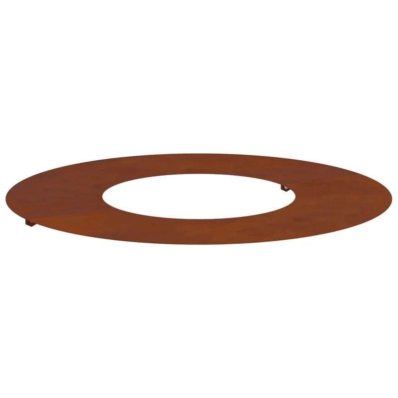 Adapté pour anneau d'arbre plat extérieur 60 x 60 cm protège zone racinaire design moderne en acier patiné marron 02_0052297
