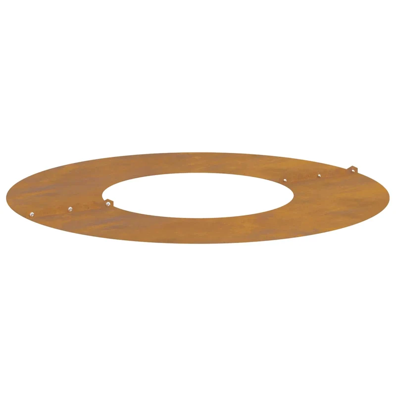 Adapté pour anneau d'arbre plat extérieur 60 x 60 cm protège zone racinaire design moderne en acier patiné marron 02_0052297