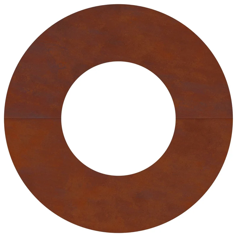 Adapté pour anneau d'arbre plat extérieur 60 x 60 cm protège zone racinaire design moderne en acier patiné marron 02_0052297