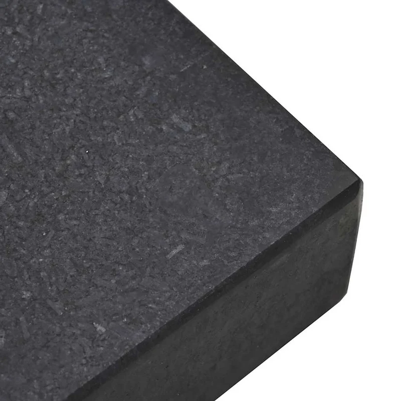 Base de parasol rectangulaire avec roues pratique jardin terrasse 45 x 25 x 45 cm en granit noir 02_0058857