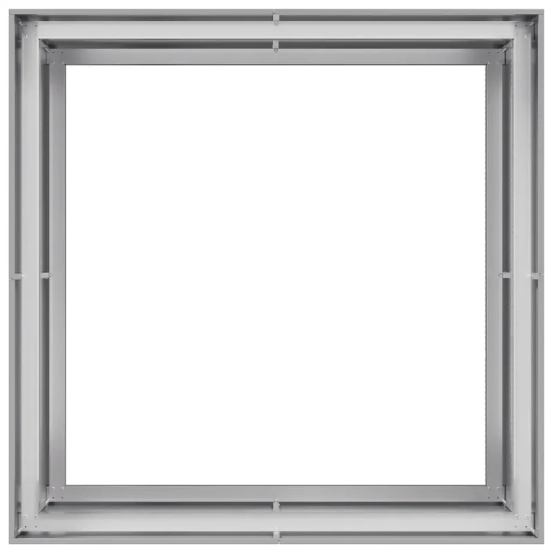 Jardinière 100 x 100 x 80 cm acier galvanisé stable et décorative pour jardin ou balcon en acier galvanisé 02_0051604
