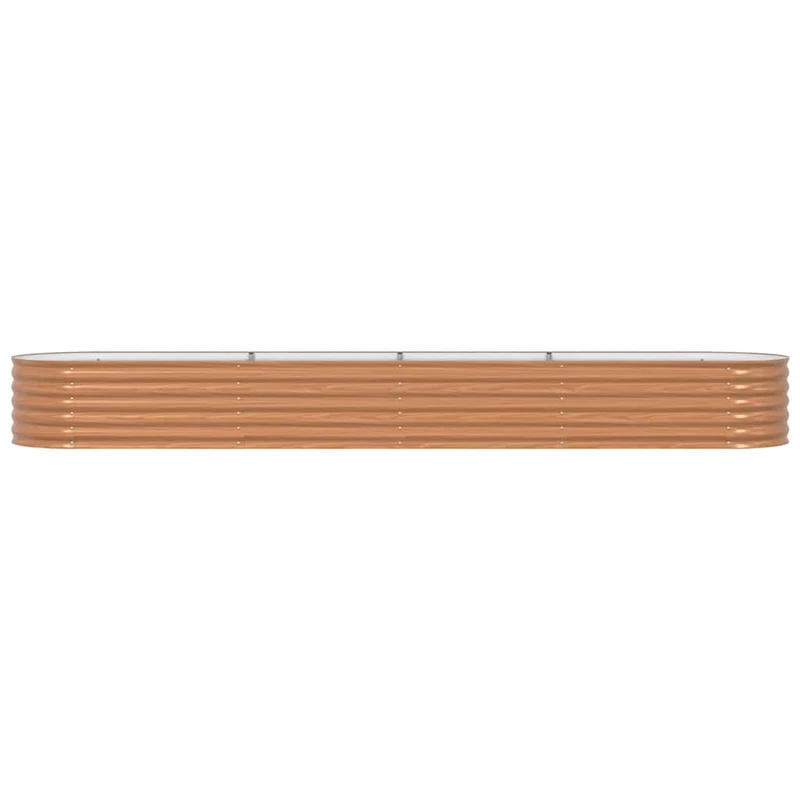 Lit de jardin surélevé moderne 400 x 80 x 44 cm durable ambiance minimaliste en acier marron 02_0058956