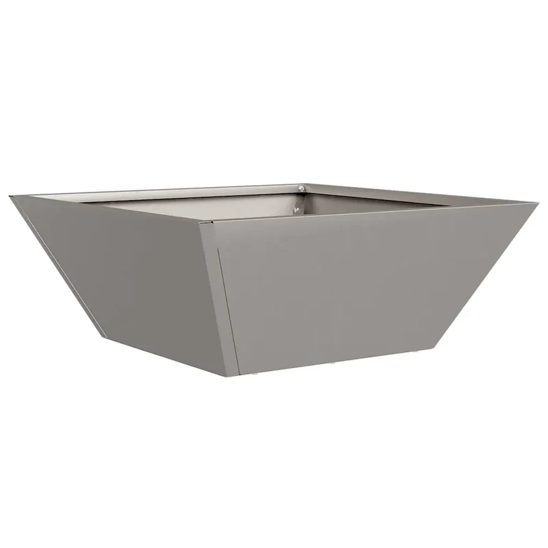 Lot de 5 cache-pots en métal design moderne jardin extérieur 40 x 40 x 15 cm en acier rouillé 02_0052381