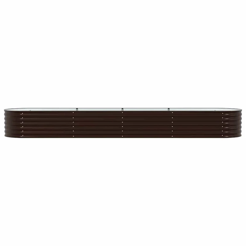 Jardinière surélevée moderne jardin extérieur 400 x 80 x 44 cm esthétique minimaliste durable en acier marron 02_0058917