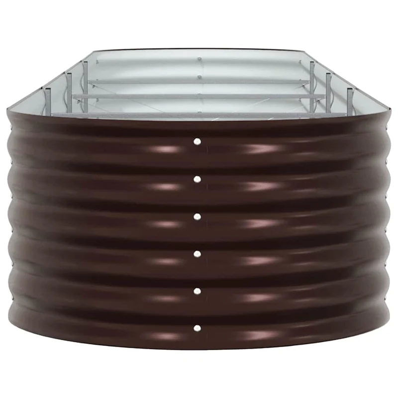 Jardinière surélevée moderne jardin extérieur 400 x 80 x 44 cm esthétique minimaliste durable en acier marron 02_0058917