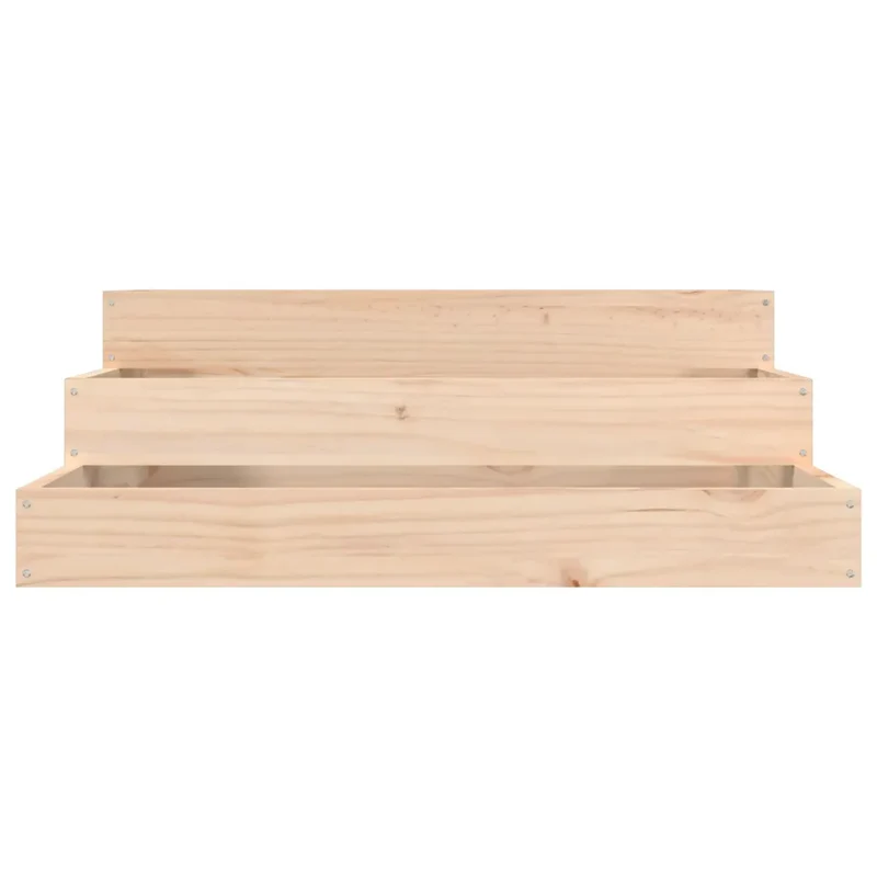 Jardinière en bois de pin massif rustique 78 x 78 x 27 cm idéal pour plantes décoratives en bois naturel 02_0048489