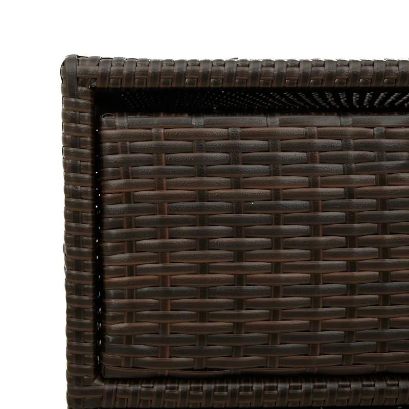 Armoire de rangement de jardin 55 x 59 x 69 cm 3 tiroirs design moderne en résine tressée marron 02_0047429