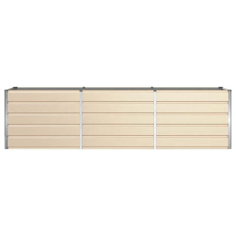 Jardinière design moderne extérieure 480 x 50 x 45 cm avec finition brute en acier galvanisé ivoire 02_0059159