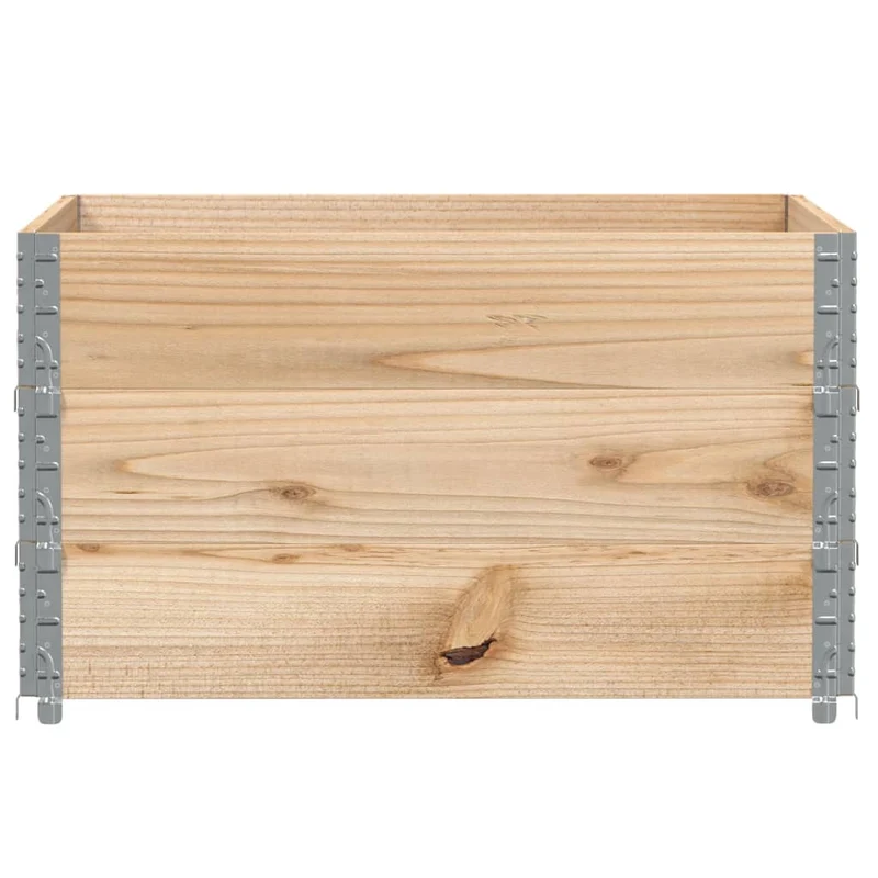Jardinière bac lit surélevé plantes fleurs terrasse jardin 100 x 100 cm bois de pin massif marron 02_0037237