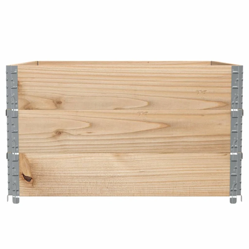 Jardinière bac lit surélevé plantes fleurs terrasse jardin 100 x 100 cm bois de pin massif marron 02_0037237