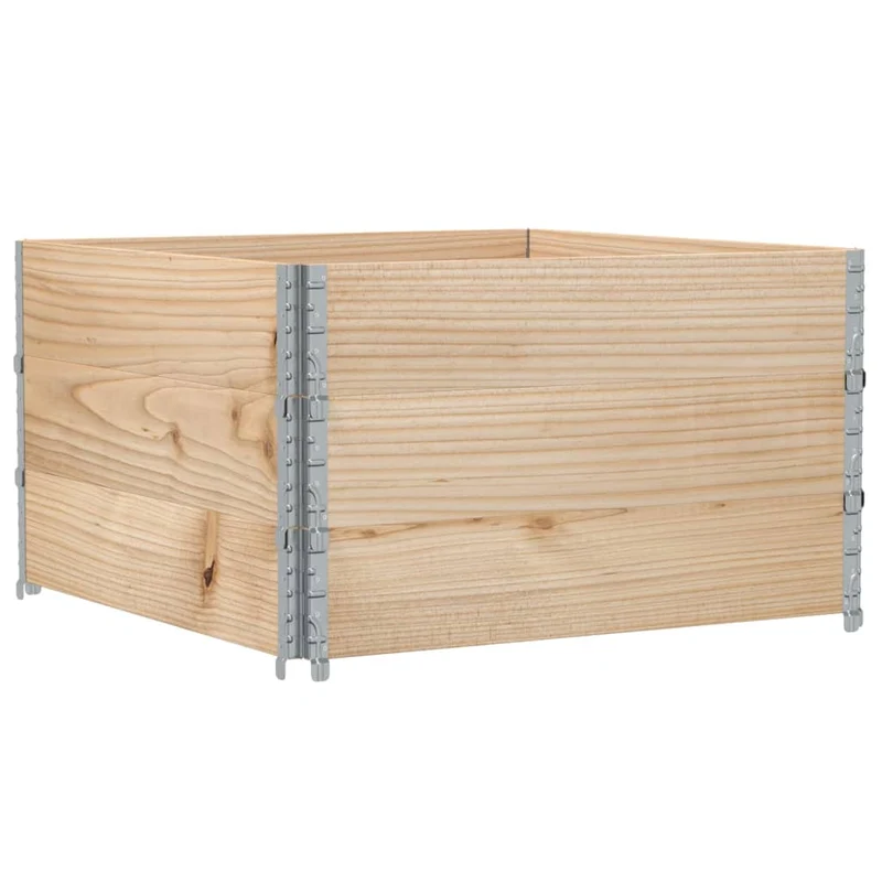 Jardinière bac lit surélevé plantes fleurs terrasse jardin 100 x 100 cm bois de pin massif marron 02_0037237