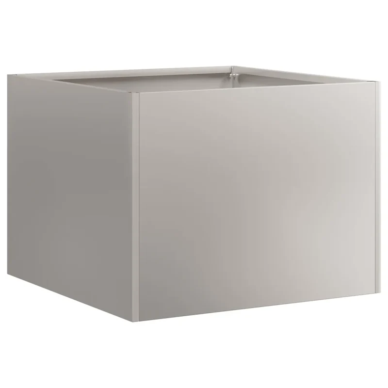 Jardinière carrée espace vert extérieur 40 x 40 x 30 cm plante décorative design rouillé en acier inoxydable 02_0051581