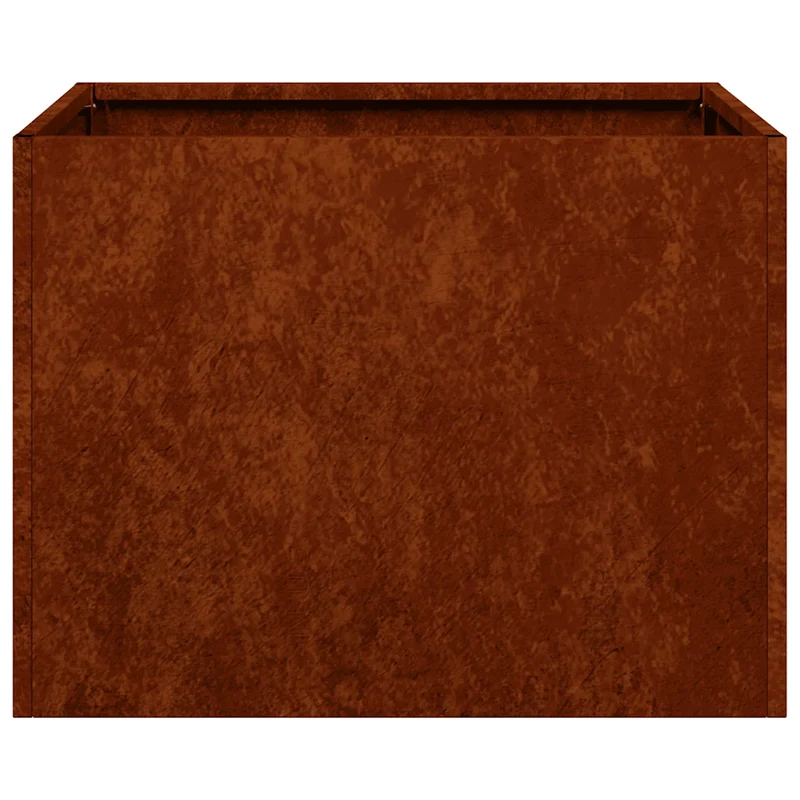 Jardinière carrée espace vert extérieur 40 x 40 x 30 cm plante décorative design rouillé en acier inoxydable 02_0051581