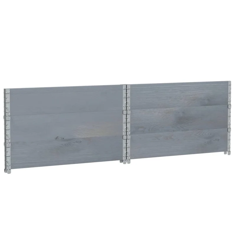 Jardinière bac lit surélevé plantes fleurs terrasse jardin 100 x 100 cm bois de pin massif gris 02_0037240
