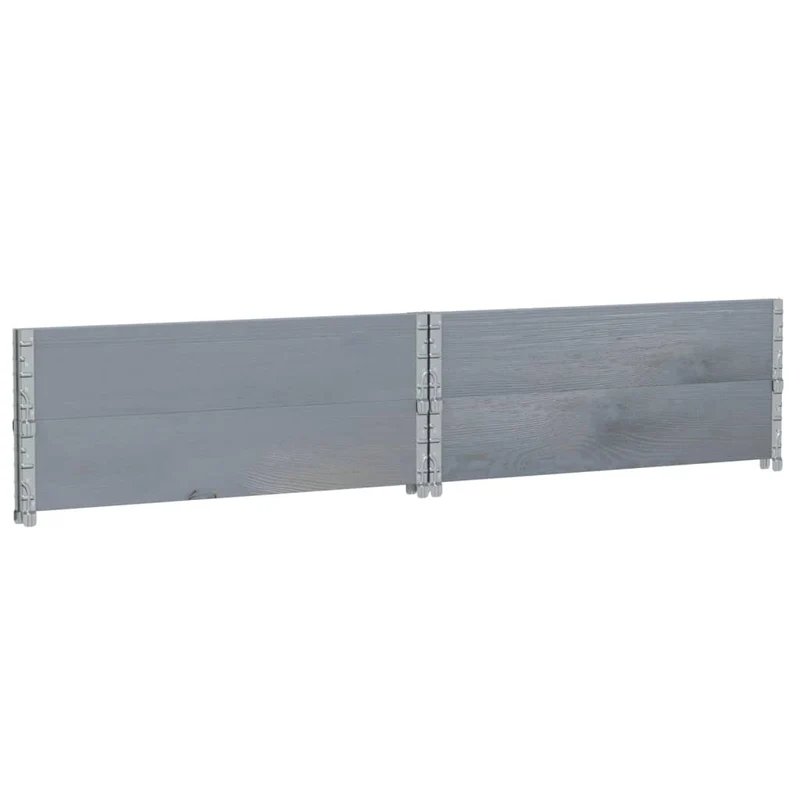 Jardinière bac lit surélevé plantes fleurs terrasse jardin 100 x 100 cm bois de pin massif gris 02_0037242