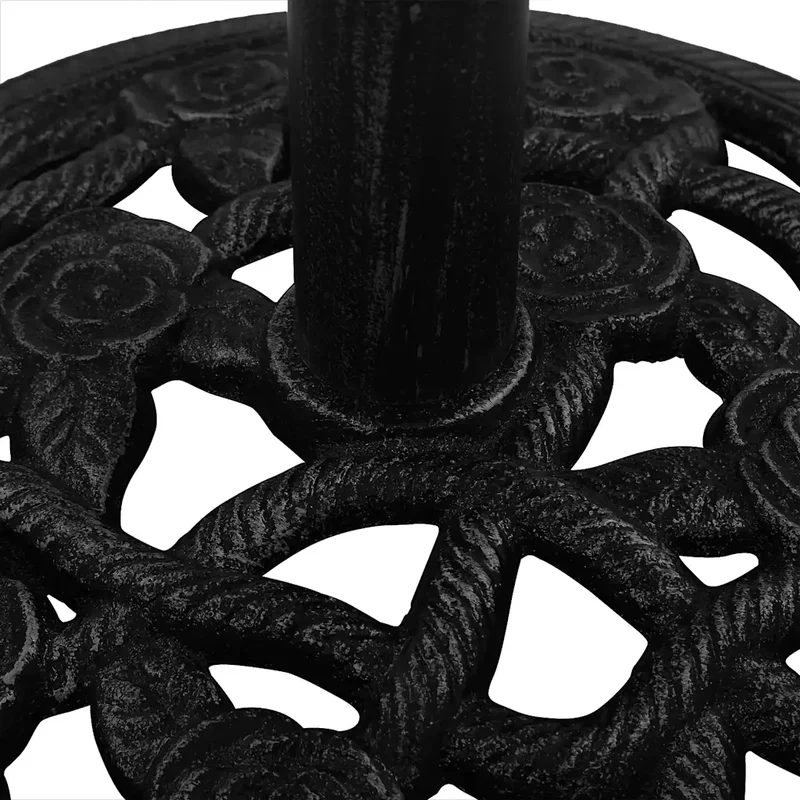 Socle de parasol solide pour jardin 40 x 40 x 32 cm avec adaptateur élégant en fonte noir 02_0046548
