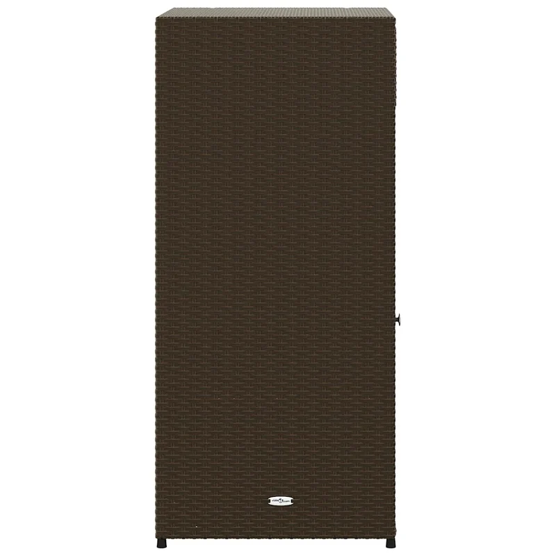 Armoire de rangement jardin 55 x 55 x 111 cm avec porte pratique design moderne en résine tressée marron 02_0047433
