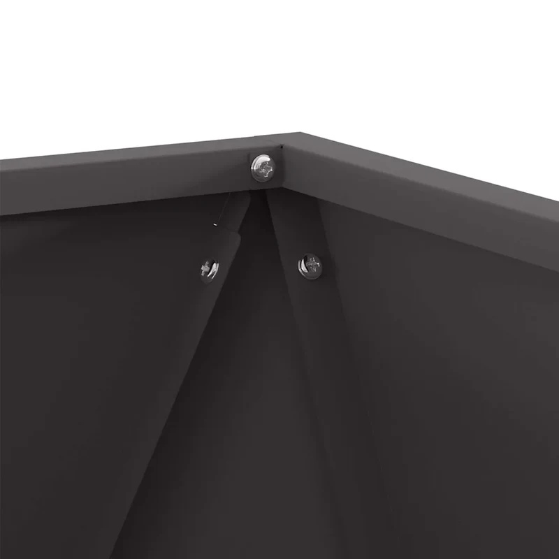 Jardinière contemporary design pour extérieur 50 x 50 x 50 cm résistance intempéries en acier noir 02_0053076