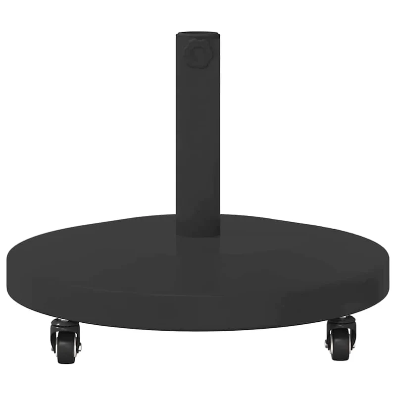 Base de parasol ronde design moderne jardin terrasse 48 x 48 x 32 cm en acier noir 02_0058941