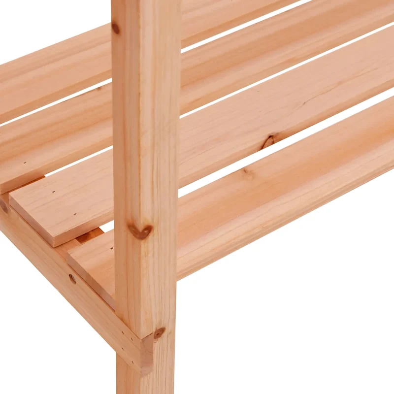 Table à plantes en bois pour extérieur jardin 78 x 38 x 82,5 cm avec étagères pratiques style rustique en sapin marron 02_0046211