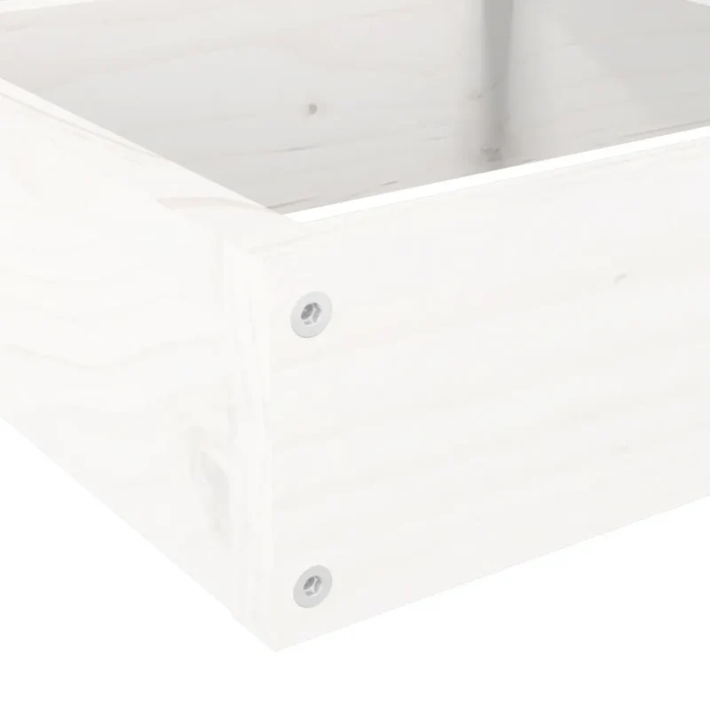 Jardinière 4 niveaux en bois massif design en forme de L pour balcon 106 x 104,5 x 36 cm en bois de pin blanc 02_0048510