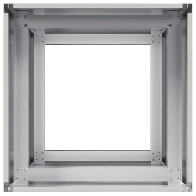 Jardinière élégante style moderne jardin terrasse 40 x 40 x 80 cm en acier galvanisé gris 02_0051496