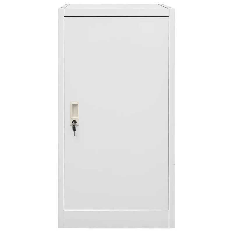 Armoire à selles moderne pour écurie 53 x 53 x 105 cm avec serrure et crochets en acier gris clair 02_0046985