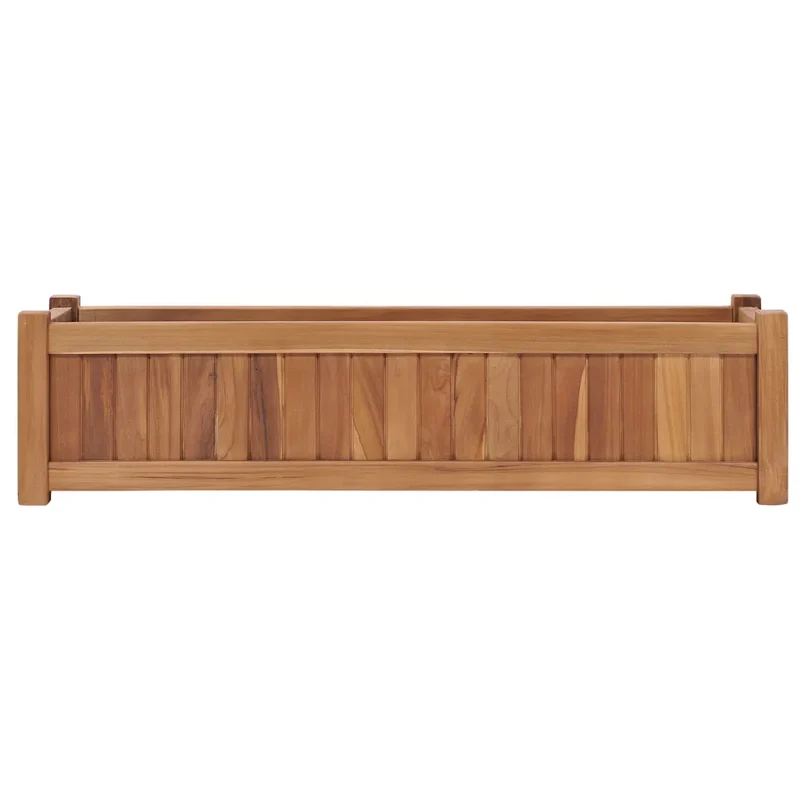 Lit surélevé pour plantes 100 x 30 x 25 cm jardin escamotable en bois de teck naturel 02_0045958