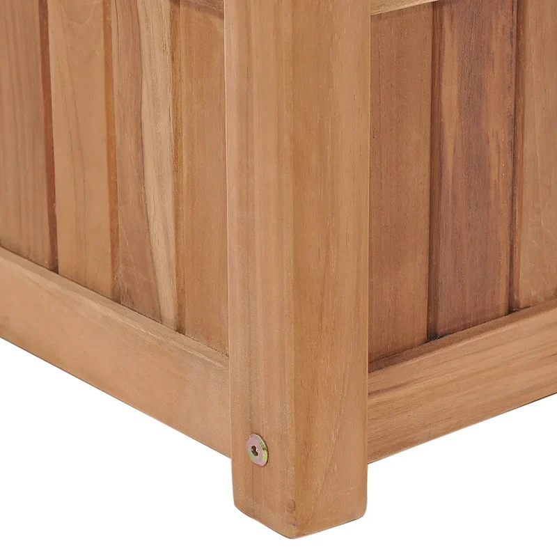 Lit surélevé pour plantes 100 x 30 x 25 cm jardin escamotable en bois de teck naturel 02_0045958
