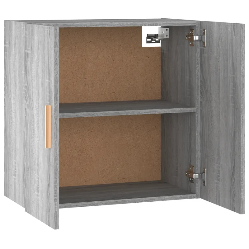 Armoire murale scandinave gain de place 60 x 30 x 60 cm en bois d'ingénierie gris 02_0048341