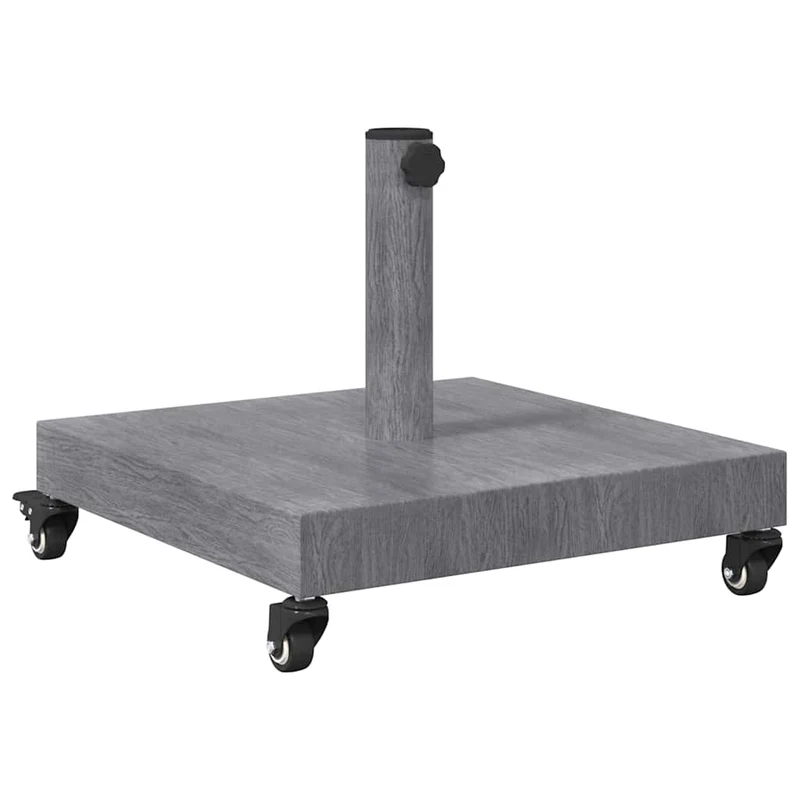 Base de parasol carrée usage extérieur 45 x 45 x 31,5 cm superbe maintien moderne en acier gris foncé 02_0058932