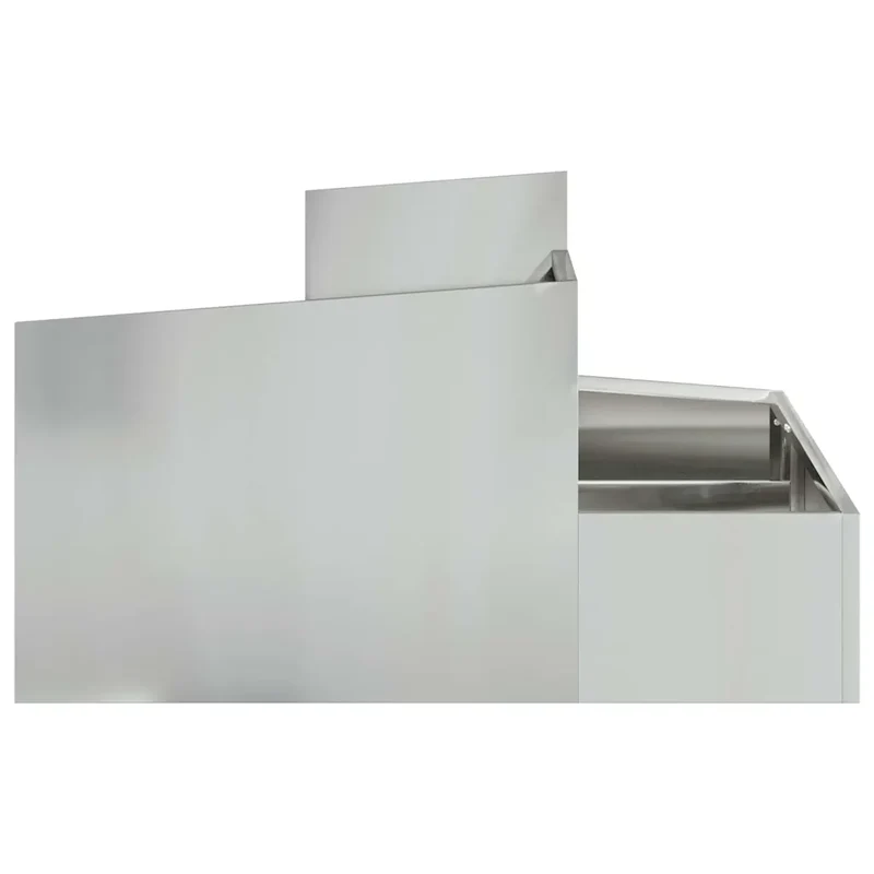Cache-pot de jardin moderne 80 x 80 x 50 cm style industriel finition élégante en acier galvanisé argent 02_0052223