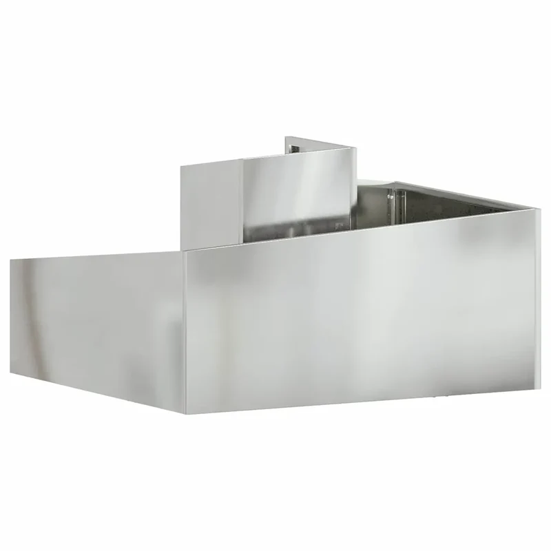 Cache-pot de jardin moderne 80 x 80 x 50 cm style industriel finition élégante en acier galvanisé argent 02_0052223