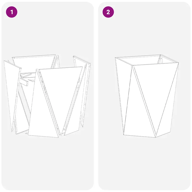 Lot de 2 jardinières rectangulaires modernes 50 x 50 x 75 cm design chic extérieur en acier galvanisé argent 02_0053045