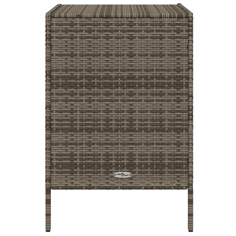 Armoire de rangement de jardin pratique avec 3 tiroirs 55 x 59 x 80 cm design moderne en résine tressée gris 02_0047426