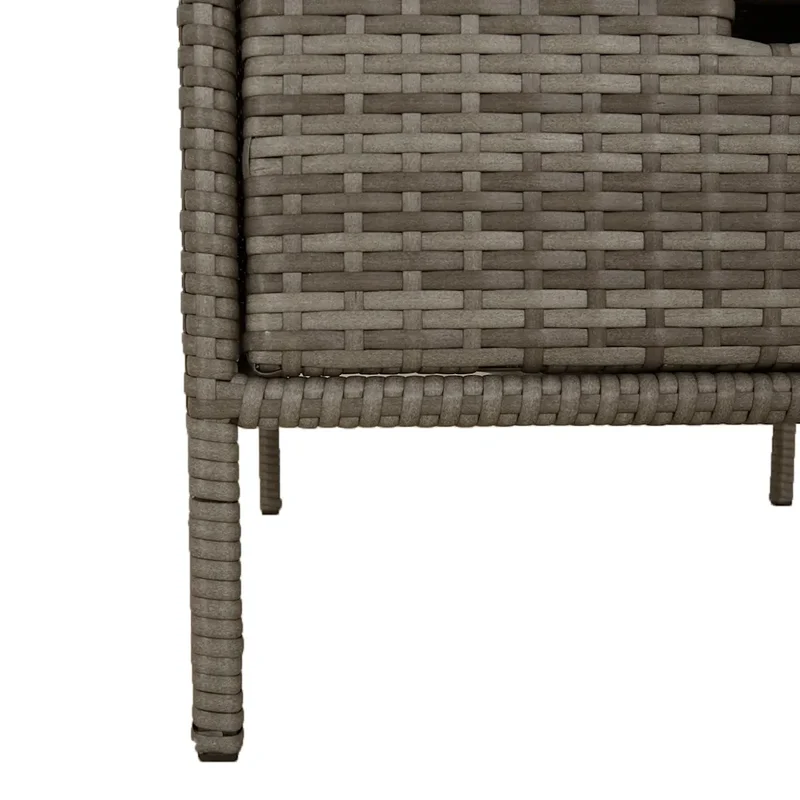 Armoire de rangement de jardin pratique avec 3 tiroirs 55 x 59 x 80 cm design moderne en résine tressée gris 02_0047426