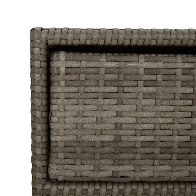 Armoire de rangement de jardin pratique avec 3 tiroirs 55 x 59 x 80 cm design moderne en résine tressée gris 02_0047426
