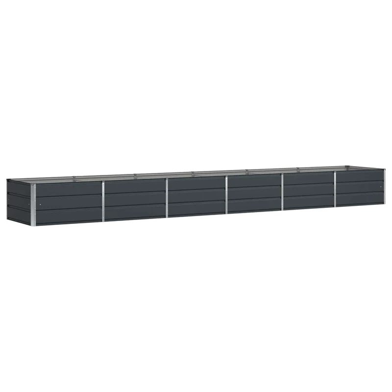 Jardinière moderne 480 x 80 x 45 cm pratique pour plantes d'intérieur et extérieur design industriel en acier anthracite 02_0059232