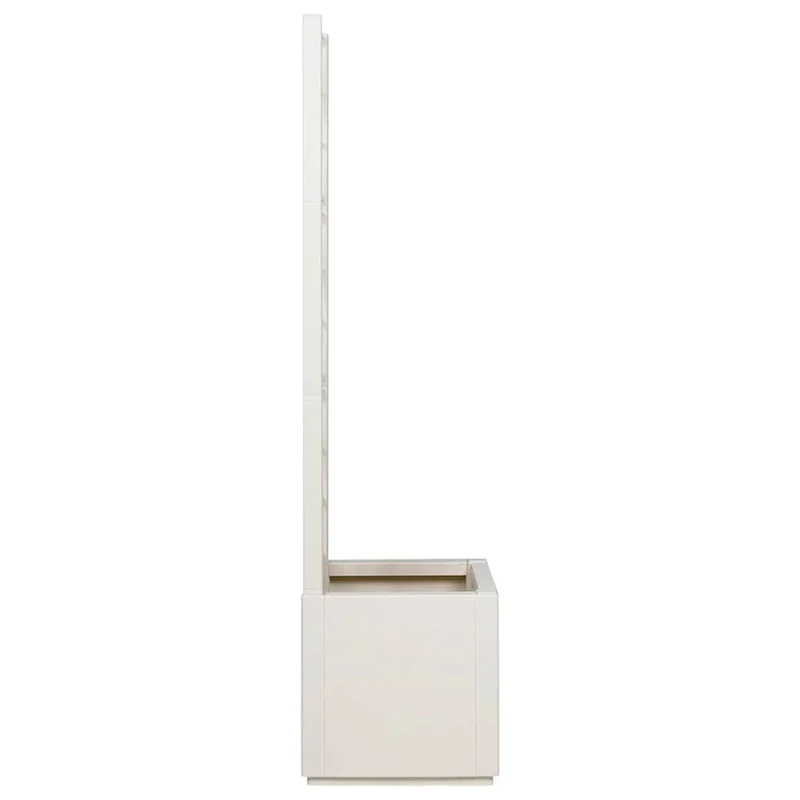 Cache-pot de jardin haut design moderne intérieur extérieur 36 x 36 x 140 cm en polypropylène blanc 02_0058835