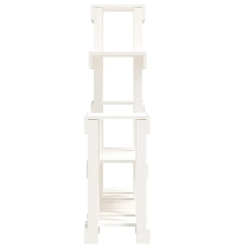 Support à plantes en bois massif maison jardin 92 x 25 x 97 cm design unique ambiance cosy en pin blanc 02_0048472