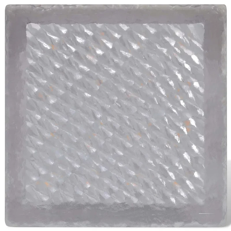 Lot de 6 lampes LED d'éclairage extérieur incorporées au sol 100 x 100 x 68 mm installation facile design moderne en polycarbonate noir 02_0046357