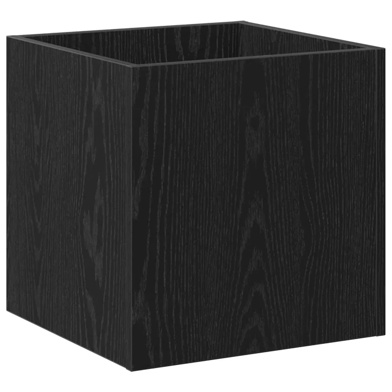 Boîte à plantes moderne épurée intérieure 40 x 38.5 x 40 cm en bois d'ingénierie noir 02_0051921