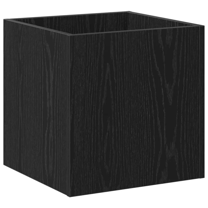 Boîte à plantes moderne épurée intérieure 40 x 38.5 x 40 cm en bois d'ingénierie noir 02_0051921