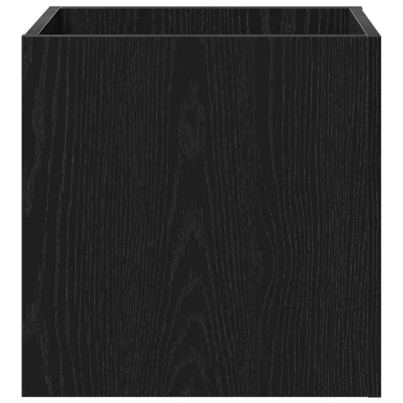 Boîte à plantes moderne épurée intérieure 40 x 38.5 x 40 cm en bois d'ingénierie noir 02_0051921